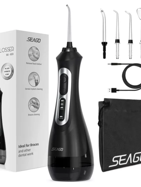 SEAGO Oral Dental Irrigator Portable Water Flosser USB Rechargeable